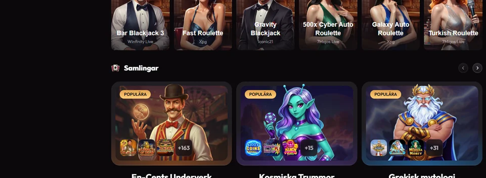 Spela live casino nu